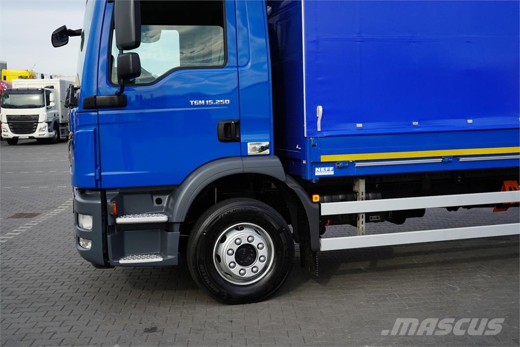 MAN TGM / 15.250 / E 6 / BURTOFIRANKA + WINDA / 18 PAL Zaplachtované vozy