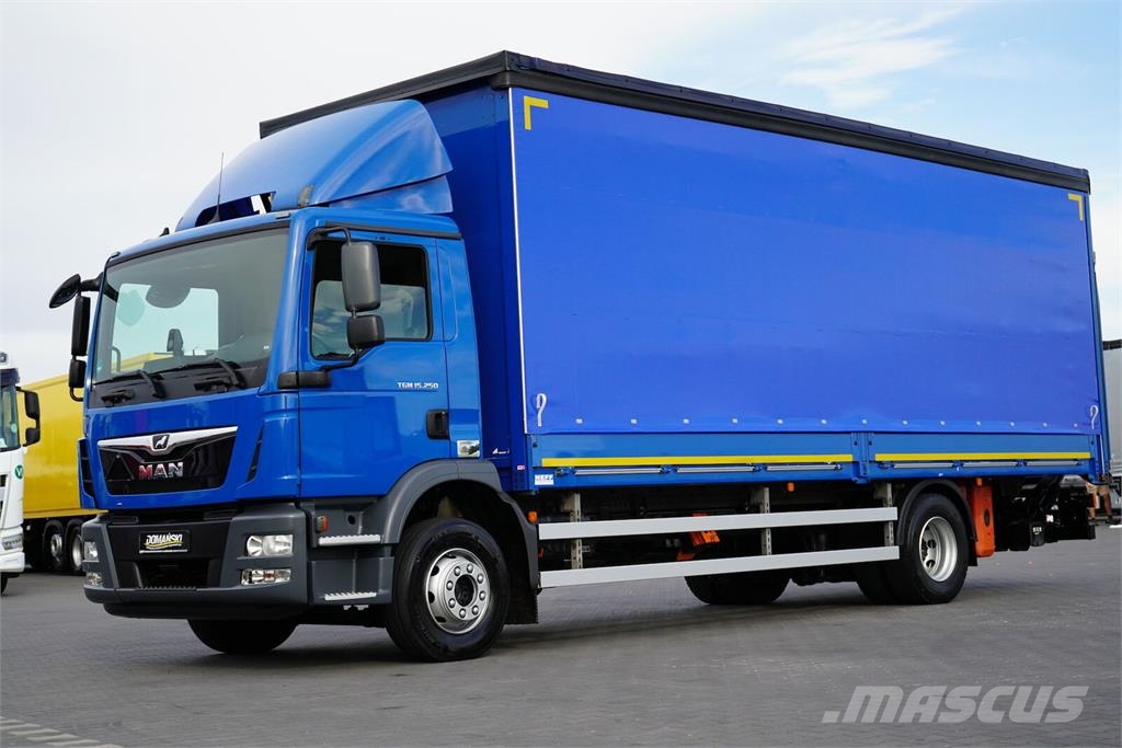 MAN TGM / 15.250 / E 6 / BURTOFIRANKA + WINDA / 18 PAL Zaplachtované vozy