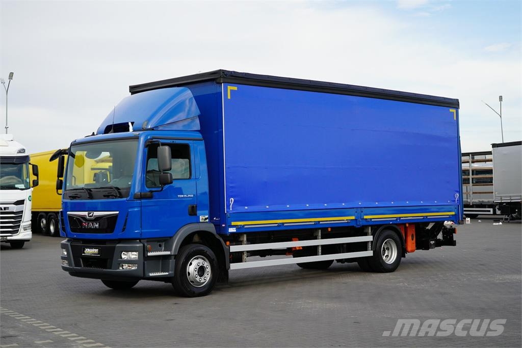MAN TGM / 15.250 / E 6 / BURTOFIRANKA + WINDA / 18 PAL Zaplachtované vozy