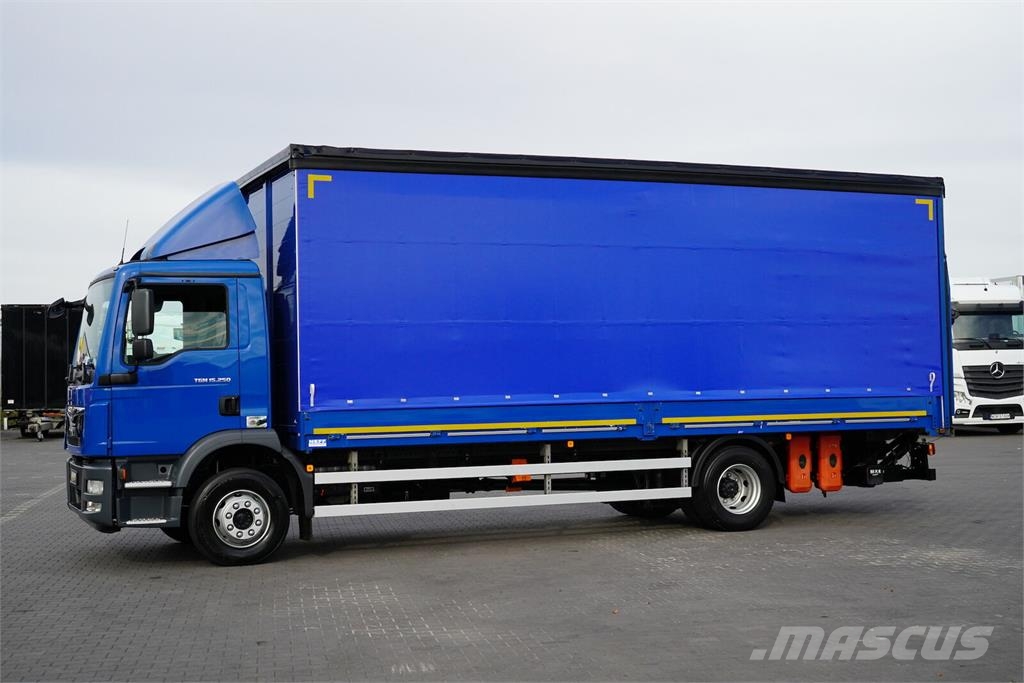 MAN TGM / 15.250 / E 6 / BURTOFIRANKA + WINDA / 18 PAL Zaplachtované vozy