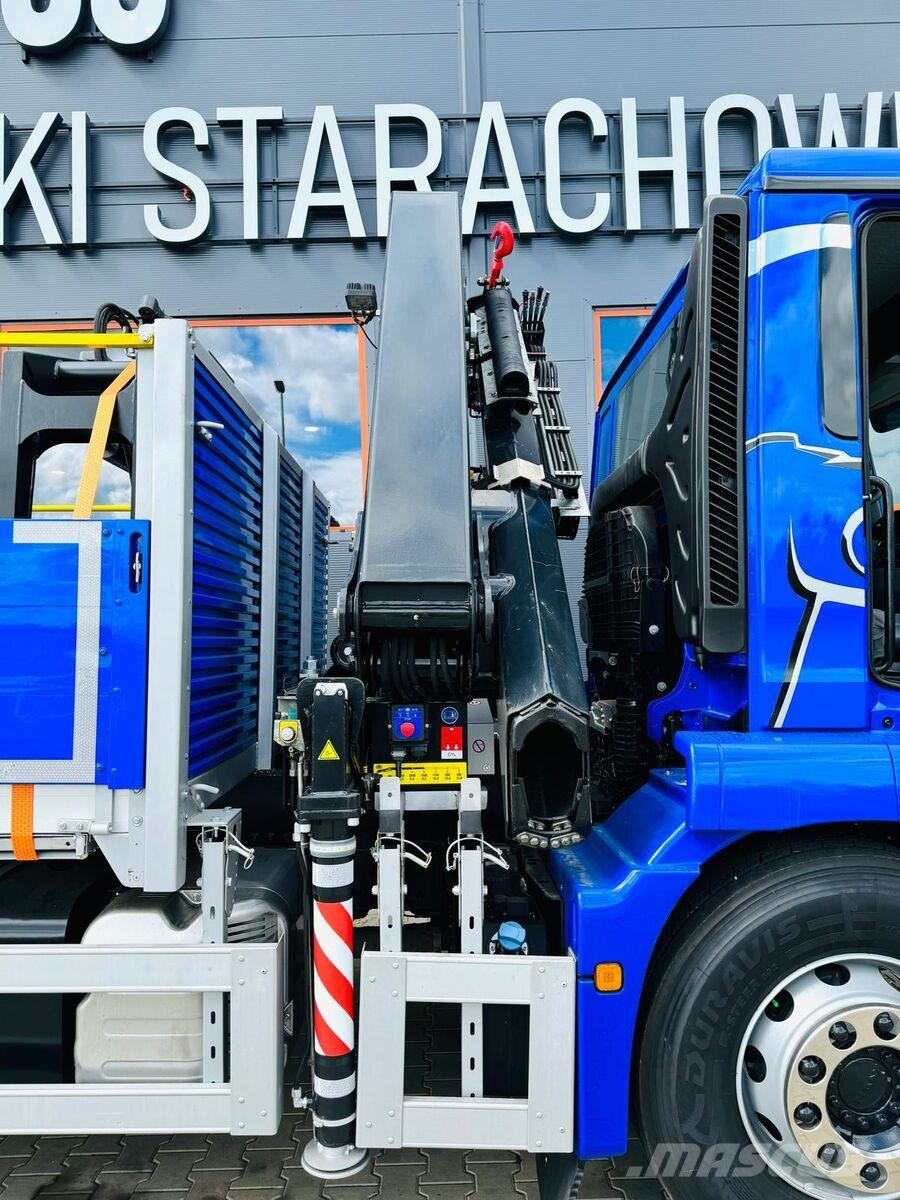 MAN TGM 18.250 skrzyniowy z HDS / żuraw z pilotem oraz Camiones plataforma