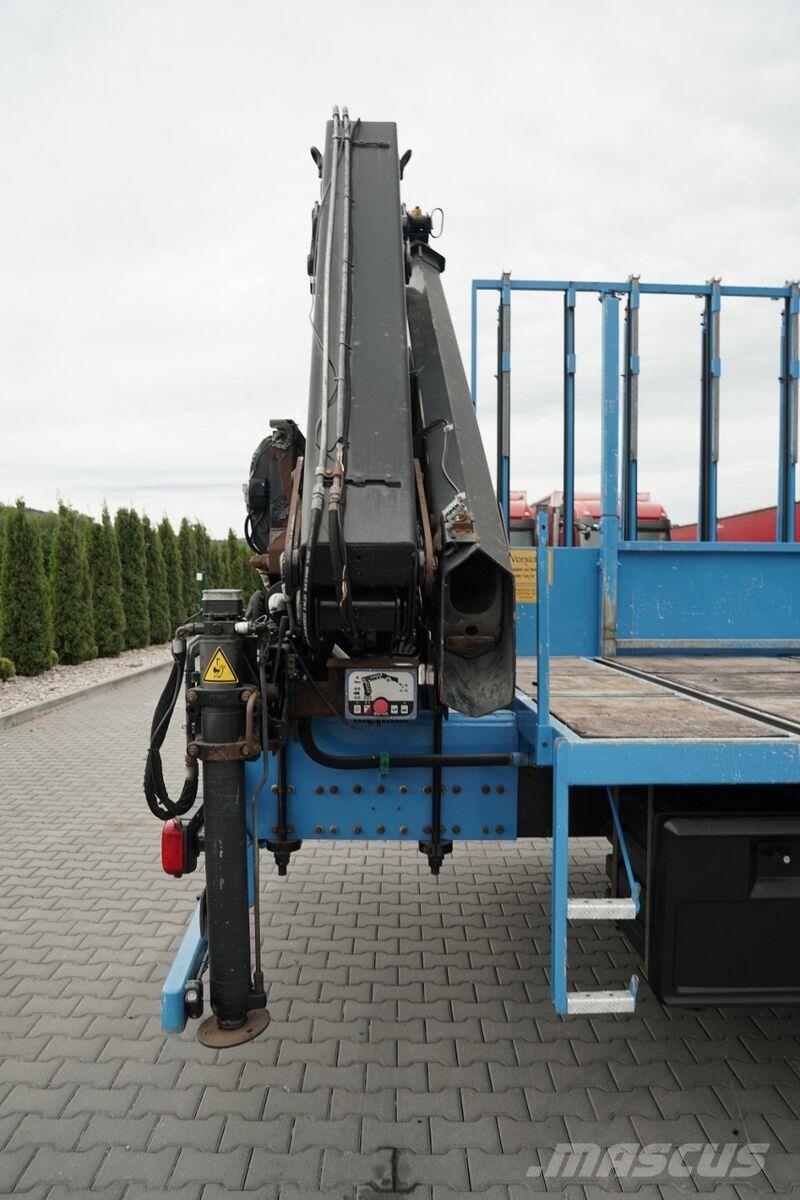 MAN TGM 18.290 / 4X2 / DO PRZEWOZU SZKŁA / HDS HIAB 12 Semirremolques de transporte de vidrio