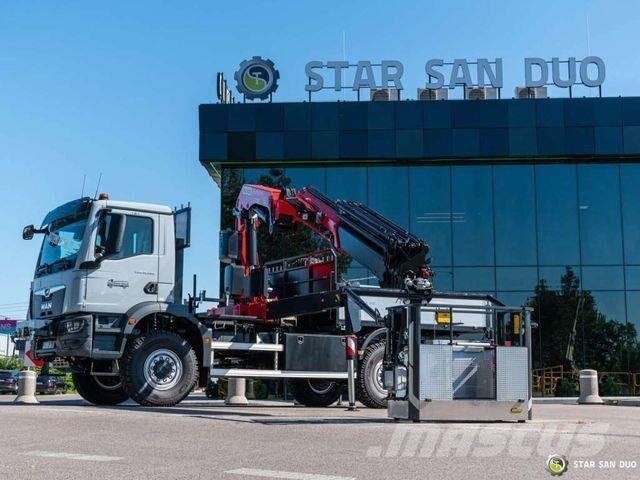 MAN TGM 18.320 4x4 Palfinger PK 27002 crane basket Вантажівки-платформи/бокове розвантаження