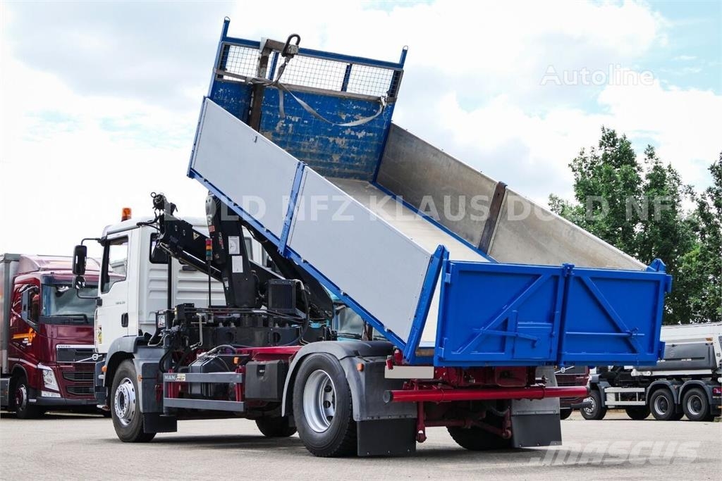 MAN TGM 18.330 Tiper Truck / HIAB Crane / Radio Remote Самосвал