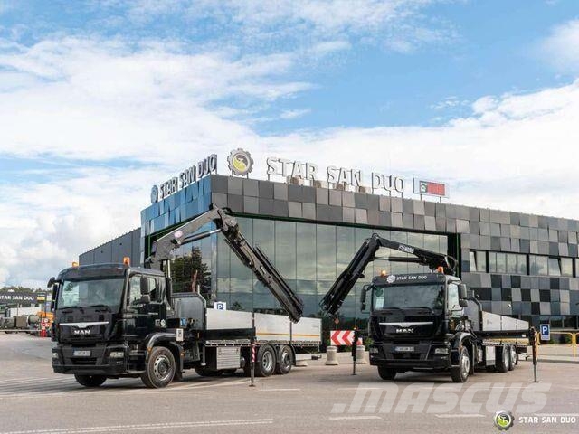 MAN TGM 26.290 6x2 HIAB 166 B-3 HIDUO Crane Platós / Ponyvás teherautók