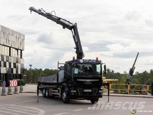 MAN TGM 26.290 6x2 HIAB 166 B-3 HIDUO Crane Platós / Ponyvás teherautók