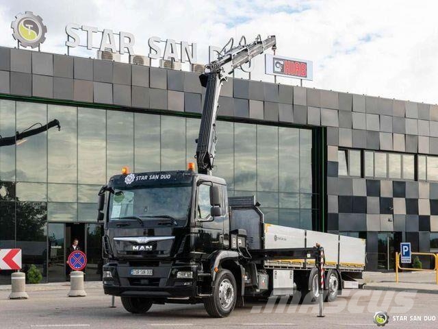 MAN TGM 26.290 6x2 HIAB 166 B-3 HIDUO Crane Platós / Ponyvás teherautók