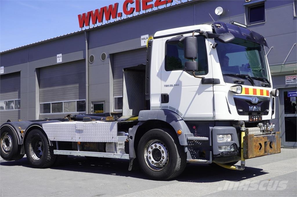 MAN TGM 26.340 6x2 E6 / Hydrolift hooklift Камиони с кран с кука