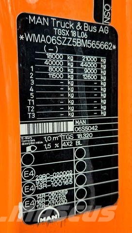 MAN TGS 18.320 EEV Hyva Abroll Winterdienst Camiones elevadores de gancho