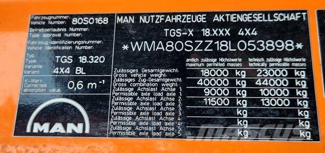 MAN TGS 18.320 4x4 BL HIAB XS 111 Kran Winterdienst Damperli kamyonlar