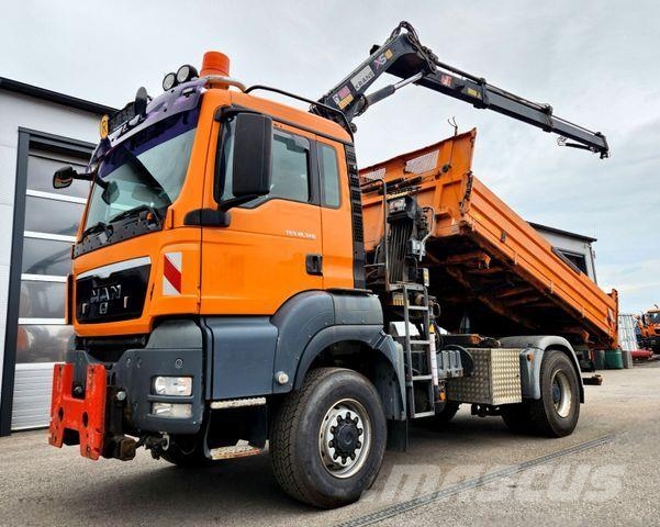 MAN TGS 18.320 4x4 BL HIAB XS 111 Kran Winterdienst Damperli kamyonlar