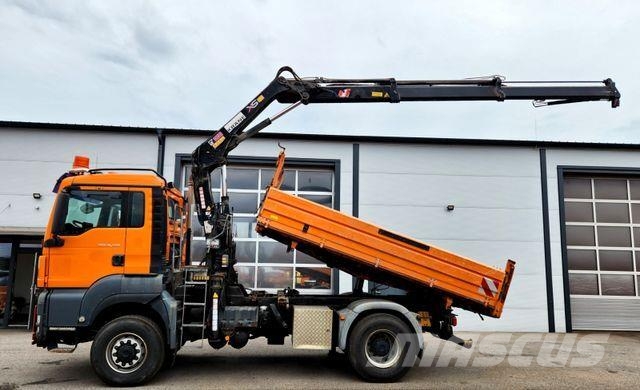 MAN TGS 18.320 4x4 BL HIAB XS 111 Kran Winterdienst Damperli kamyonlar