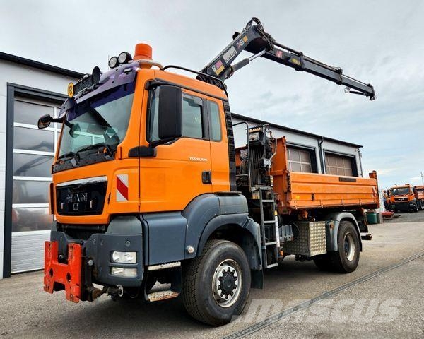 MAN TGS 18.320 4x4 BL HIAB XS 111 Kran Winterdienst Damperli kamyonlar