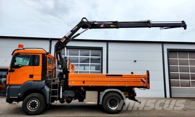 MAN TGS 18.320 4x4 BL HIAB XS 111 Kran Winterdienst Damperli kamyonlar