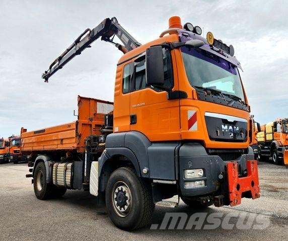 MAN TGS 18.320 4x4 BL HIAB XS 111 Kran Winterdienst Damperli kamyonlar