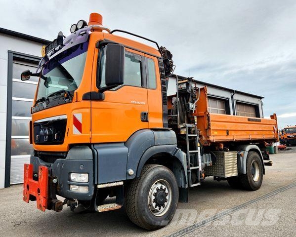 MAN TGS 18.320 4x4 BL HIAB XS 111 Kran Winterdienst Damperli kamyonlar