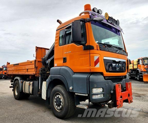 MAN TGS 18.320 4x4 BL HIAB XS 111 Kran Winterdienst Damperli kamyonlar
