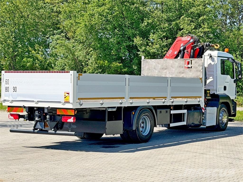 MAN TGS 18.360 * FASSI F135A.2.22 + FUNK *TOPZUSTAND Flatbed kamyonlar
