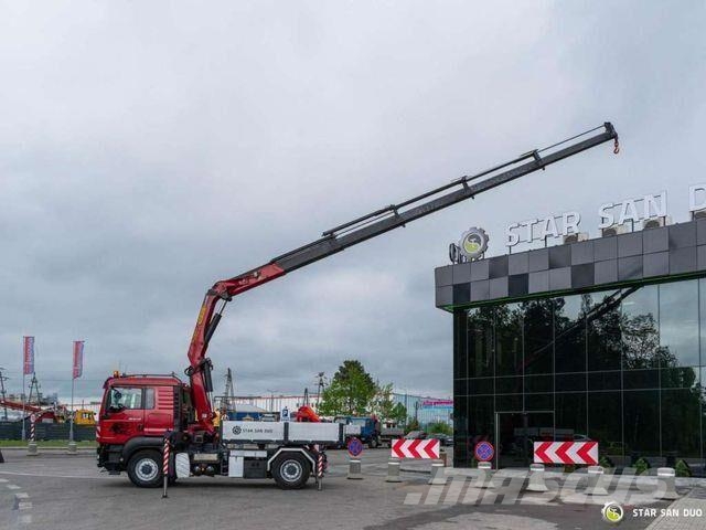 MAN TGS 18.440 4x4H PALFINGER PK 23002 Crane Tracto شاحنات مسطحة/مفصلية الجوانب