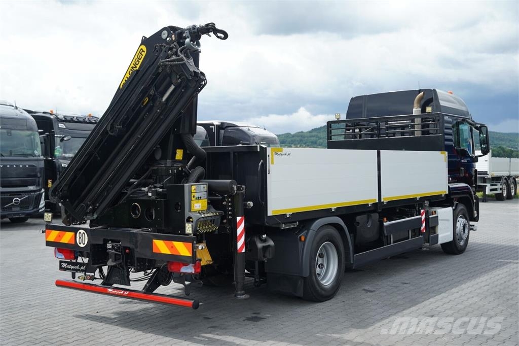 MAN TGS 18.460 / 4X2 / BURTOWA / HDS PALFINGER PK 2300 شاحنات مسطحة/مفصلية الجوانب