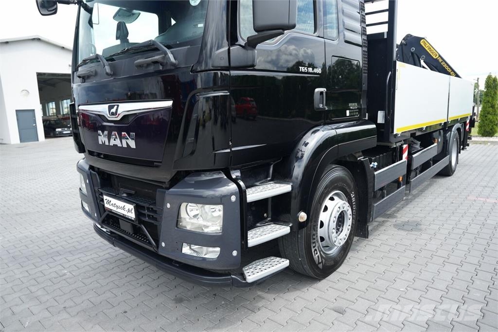 MAN TGS 18.460 / 4X2 / BURTOWA / HDS PALFINGER PK 2300 شاحنات مسطحة/مفصلية الجوانب