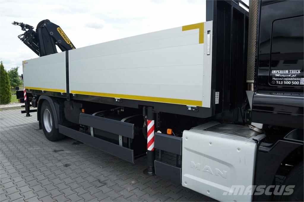 MAN TGS 18.460 / 4X2 / BURTOWA / HDS PALFINGER PK 2300 شاحنات مسطحة/مفصلية الجوانب
