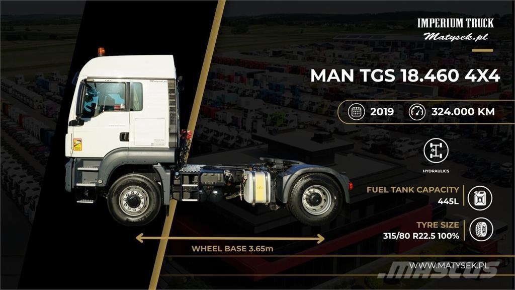 MAN TGS 18.460 / 4x4 / XLX / HYDRODRIVE / HYDRAULIKA / Tractores (camiões)