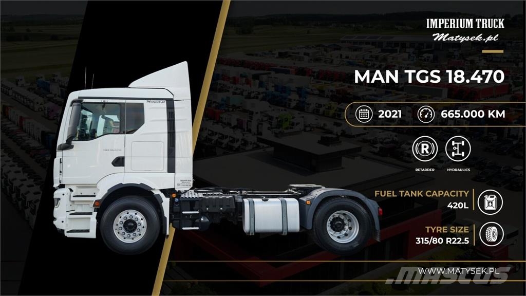 MAN TGS 18.470 / HYDRAULIKA / RETARDER / NAVI RIO / NI Sattelzugmaschinen