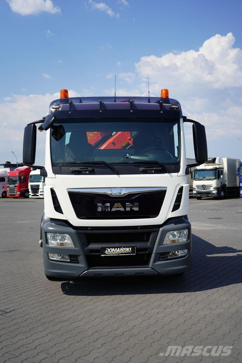 MAN TGS / 18.480 / E 6 / 4 X 4 / WYWROTKA + HDS / PALF Bañeras basculantes usadas