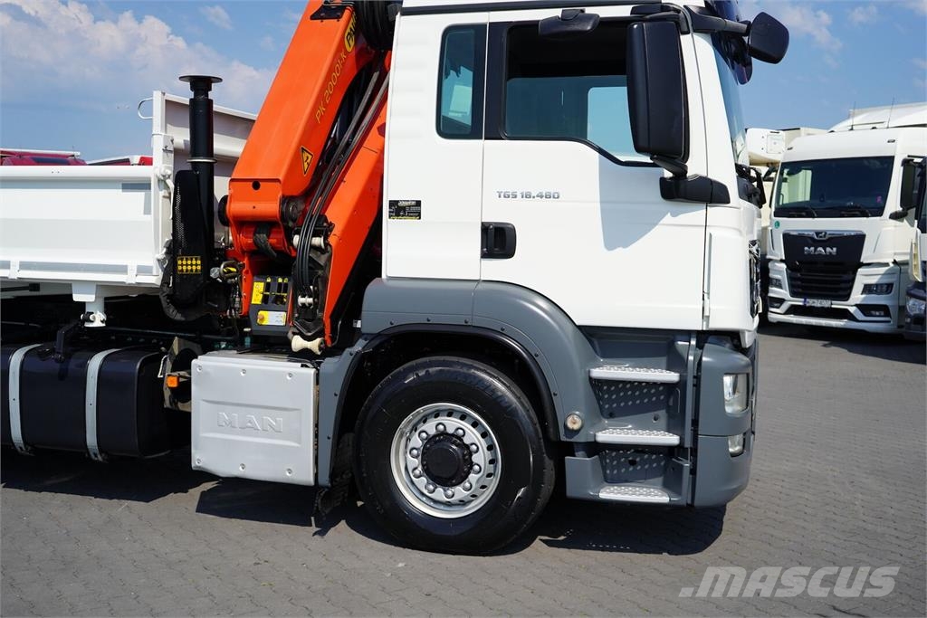 MAN TGS / 18.480 / E 6 / 4 X 4 / WYWROTKA + HDS / PALF Bañeras basculantes usadas