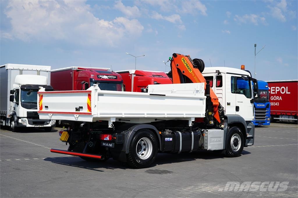 MAN TGS / 18.480 / E 6 / 4 X 4 / WYWROTKA + HDS / PALF Bañeras basculantes usadas