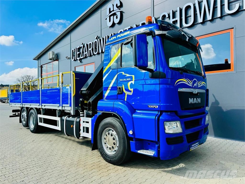 MAN TGS 26.360 平板式/側卸式卡車