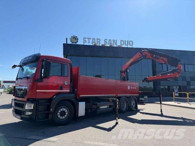 MAN TGS 26.360 6x2 PALFINGER PK 27002 SH Fly Jib شاحنات مسطحة/مفصلية الجوانب
