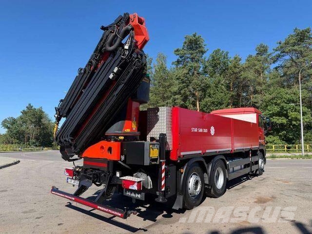 MAN TGS 26.360 6x2 PALFINGER PK 27002 SH Fly Jib شاحنات مسطحة/مفصلية الجوانب