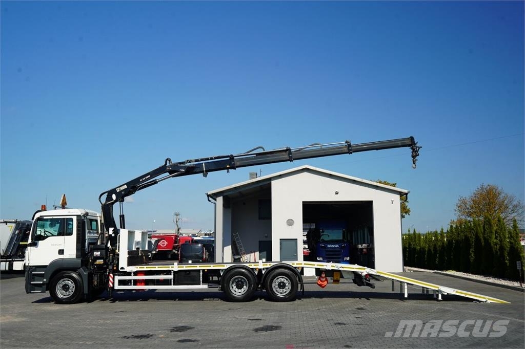MAN TGS 26.360 / 6x2 / LAWETA - 7,5 M / HDS HIAB 166 B Vlečna vozila za tovornjake