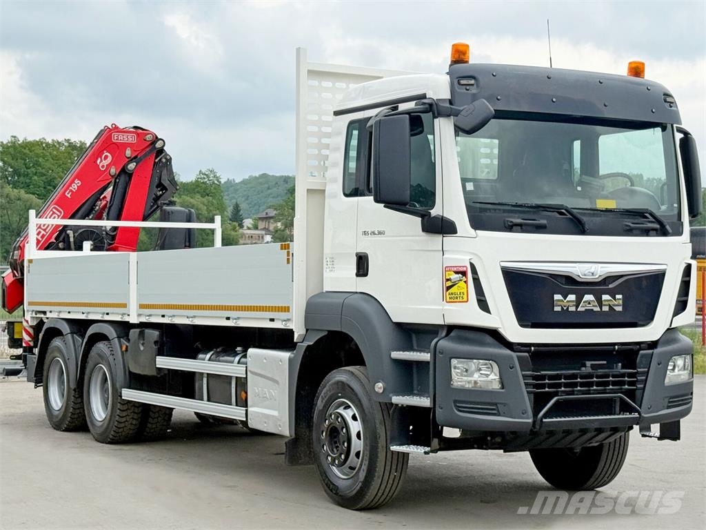 MAN TGS 26.360* FASSI F195A.2.24 / FUNK * 6x4 * TOP Грузовики-платформы/боковая разгрузка