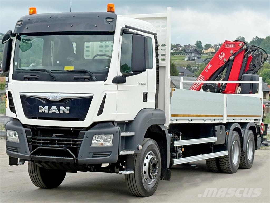MAN TGS 26.360* FASSI F195A.2.24 / FUNK * 6x4 * TOP Грузовики-платформы/боковая разгрузка