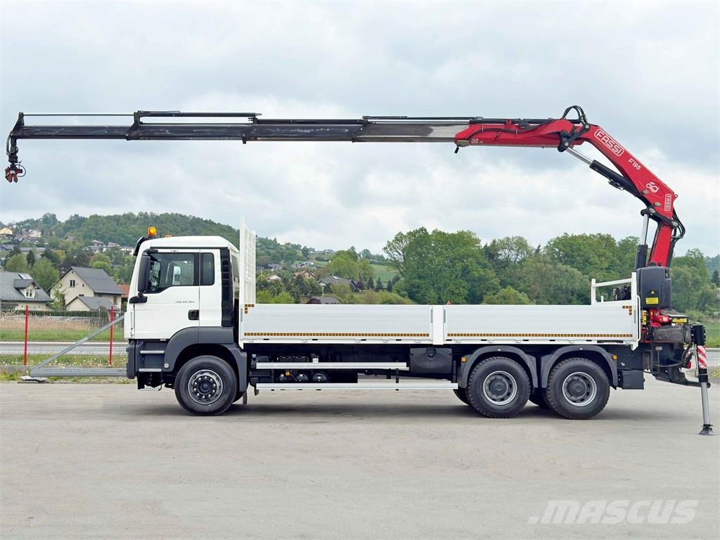 MAN TGS 26.360* FASSI F195A.2.24 / FUNK * 6x4 * TOP Грузовики-платформы/боковая разгрузка