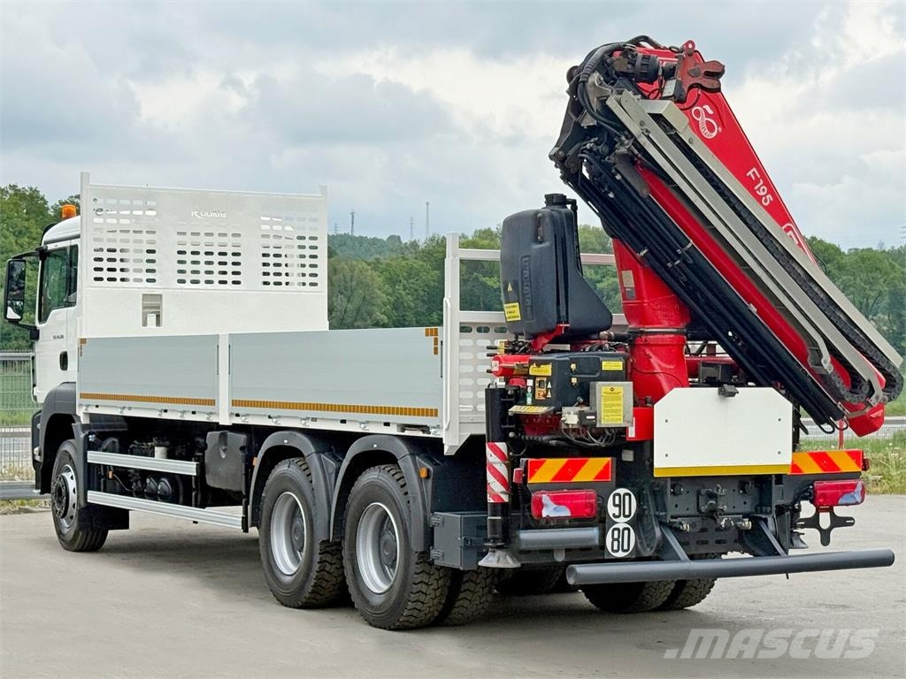 MAN TGS 26.360* FASSI F195A.2.24 / FUNK * 6x4 * TOP Грузовики-платформы/боковая разгрузка