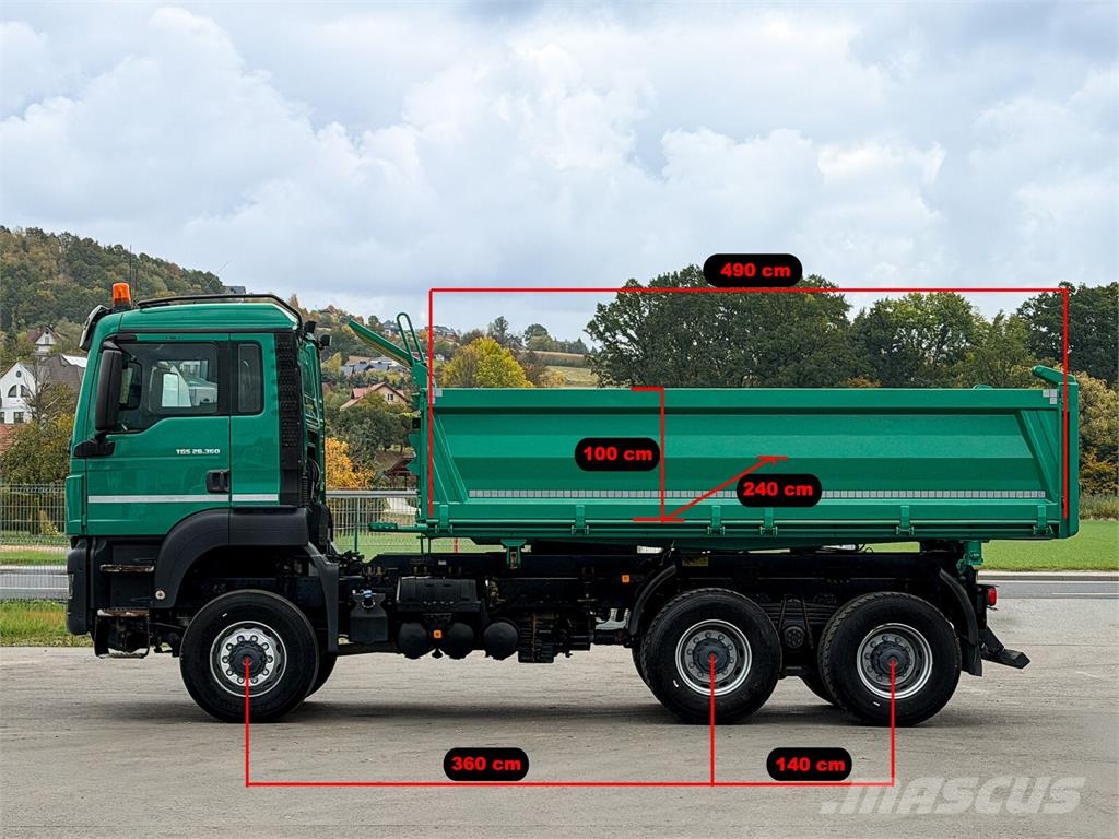 MAN TGS 26.360* KIPPER 4,90 * 6x6 * TOPZUSTAND Wywrotki