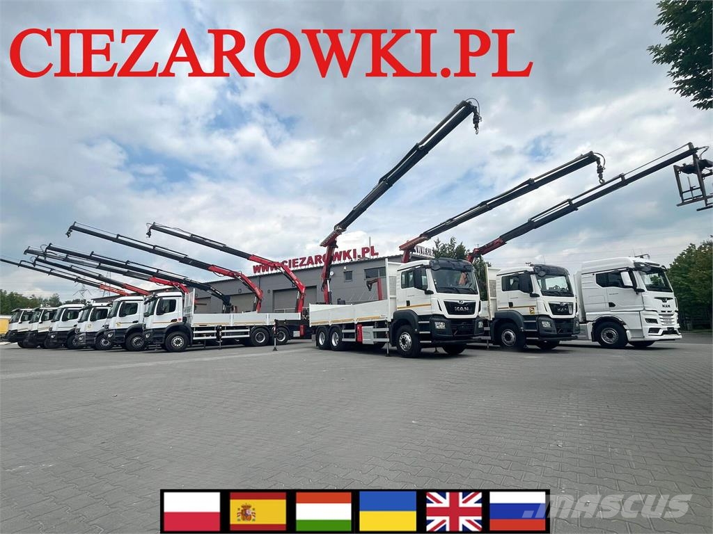MAN TGS 26.420 6x4 / Fassi F215A.2.24 / remote control Platte bakwagens