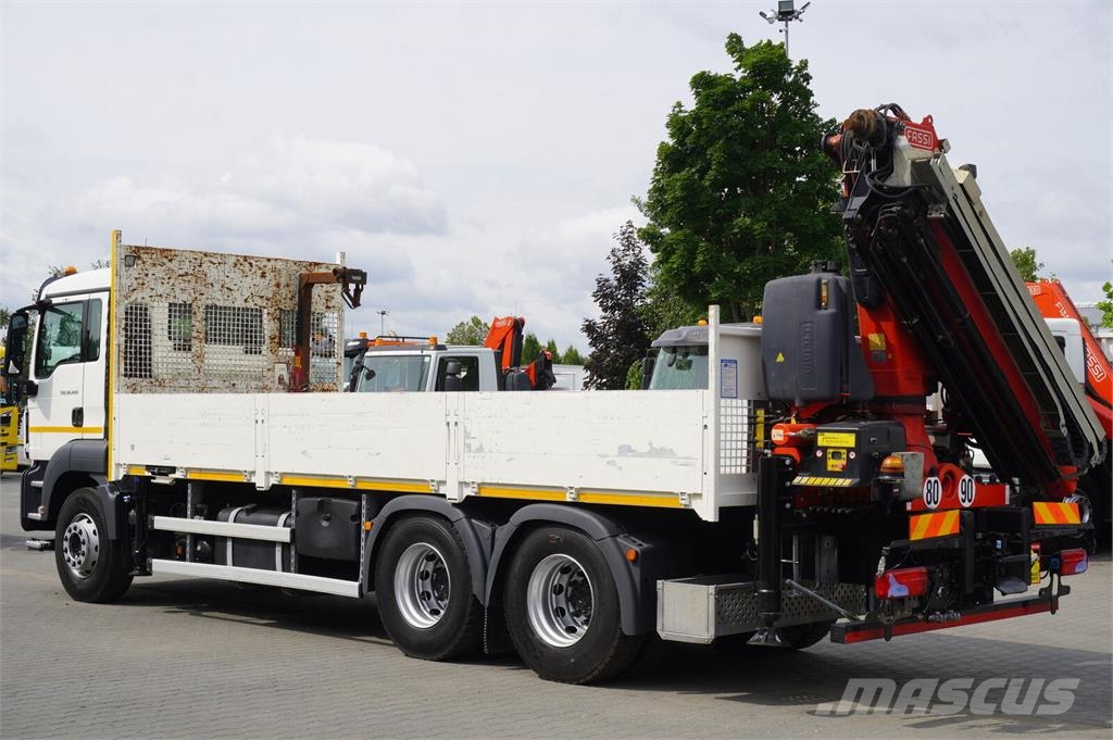 MAN TGS 26.420 6x4 / Fassi F215A.2.24 / remote control Platte bakwagens