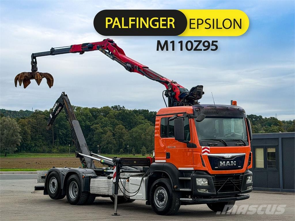 MAN TGS 26.440 Abrollkipper Palfinger Epsilon * 6x4! Camiones polibrazo