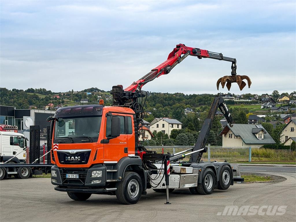MAN TGS 26.440 Abrollkipper Palfinger Epsilon * 6x4! Camiones polibrazo
