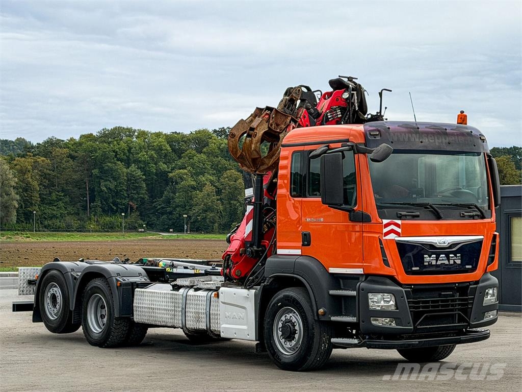 MAN TGS 26.440 Abrollkipper Palfinger Epsilon * 6x4! Camiones polibrazo