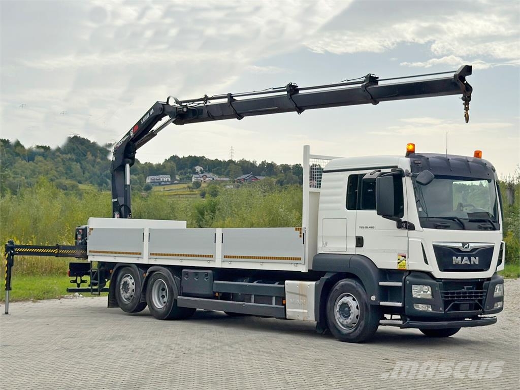 MAN TGS 26.460 * HIAB X - HIDUO 188 B-3 + FUNK* TOP Flatbed kamyonlar