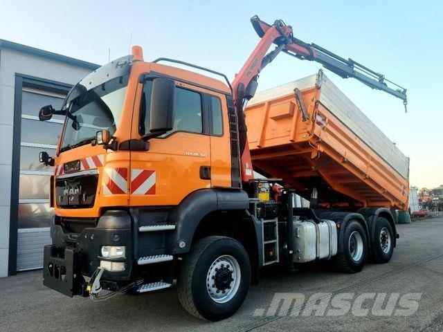 MAN TGS 28.360 6x4-4 BL Palfinger PK9001 Kran Funk Самосвал