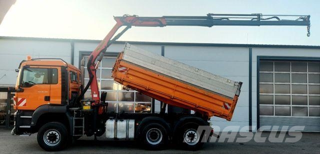 MAN TGS 28.360 6x4-4 BL Palfinger PK9001 Kran Funk Самосвал