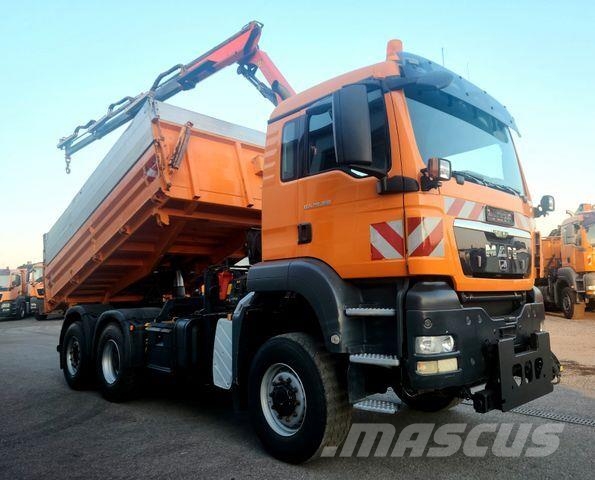 MAN TGS 28.360 6x4-4 BL Palfinger PK9001 Kran Funk Самосвал