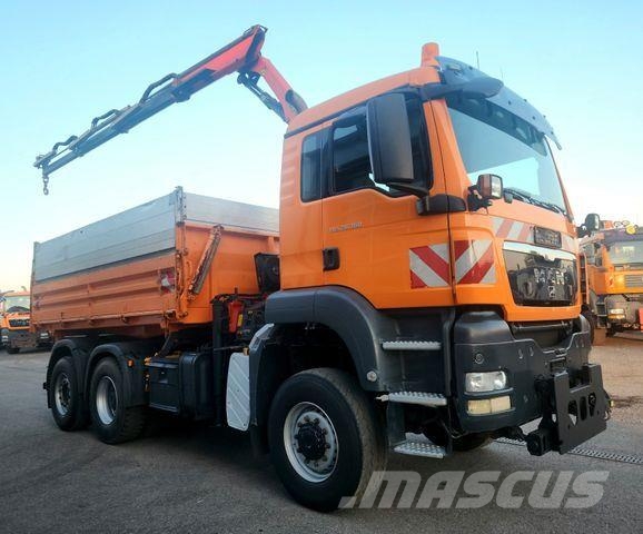 MAN TGS 28.360 6x4-4 BL Palfinger PK9001 Kran Funk Самосвал